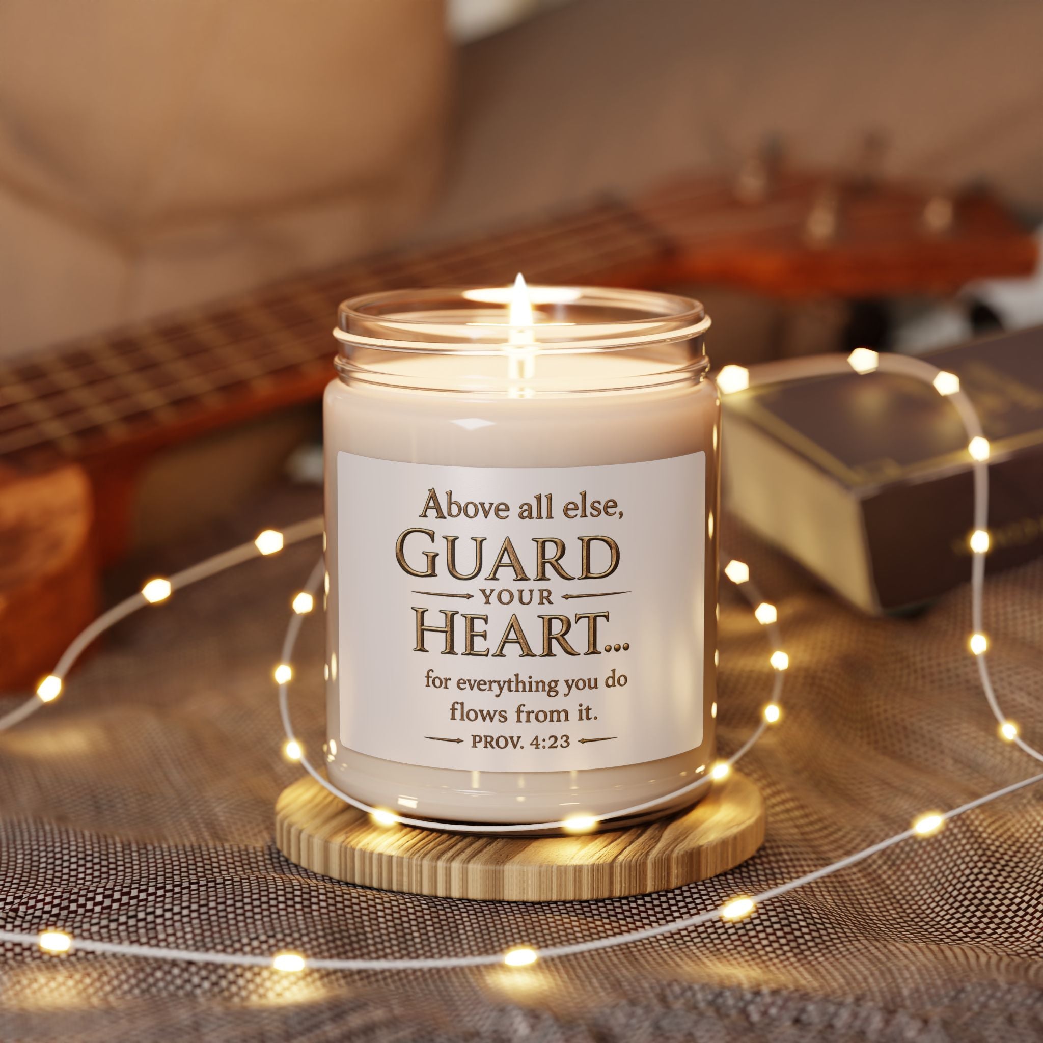 Proverbs 4:23 Scented Soy Candle — 9oz Relaxation & Meditation Candle