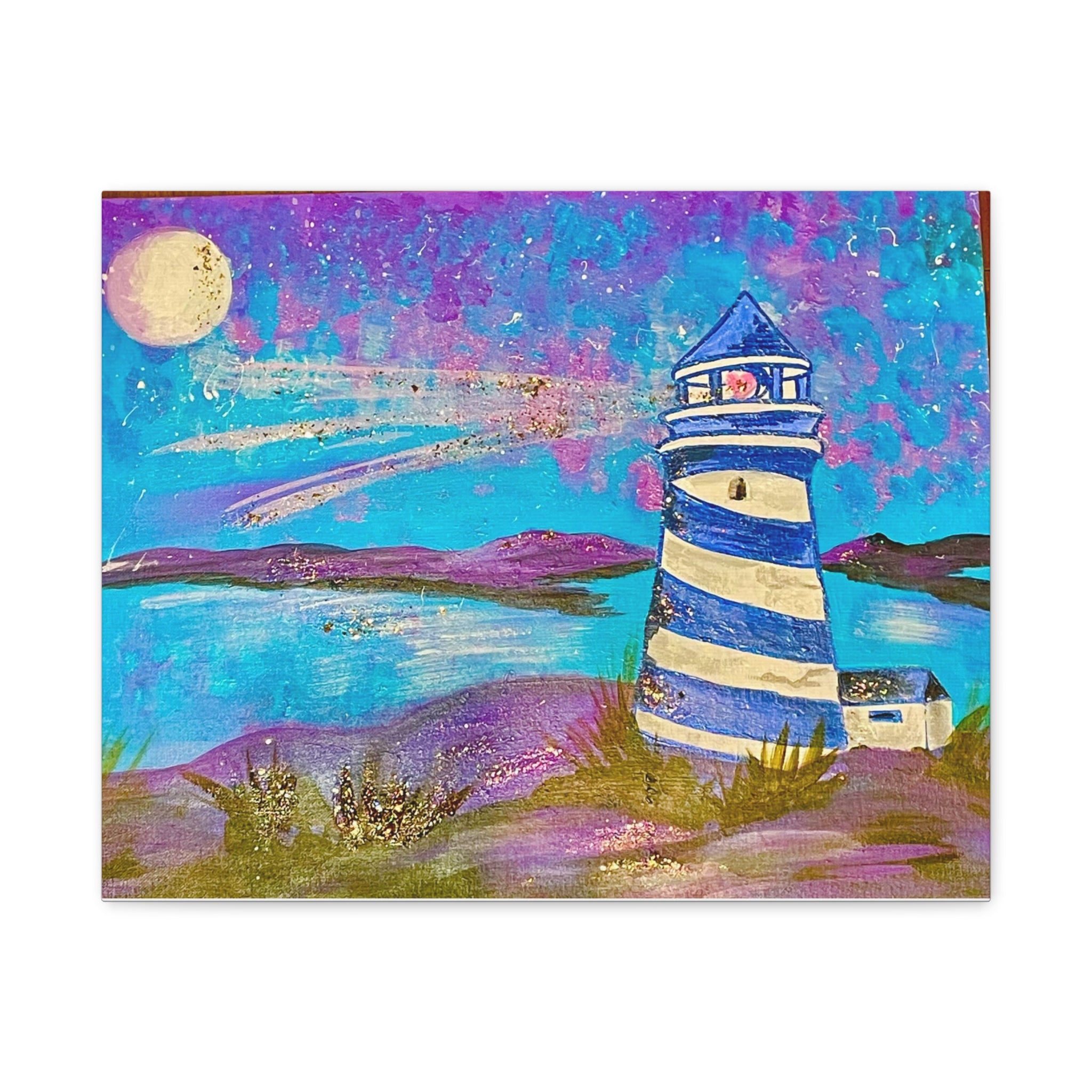 Canvas Art Lighthouse — Paint N' Sip Collection by Joy Carothers (Matte Stretched 1.25")
