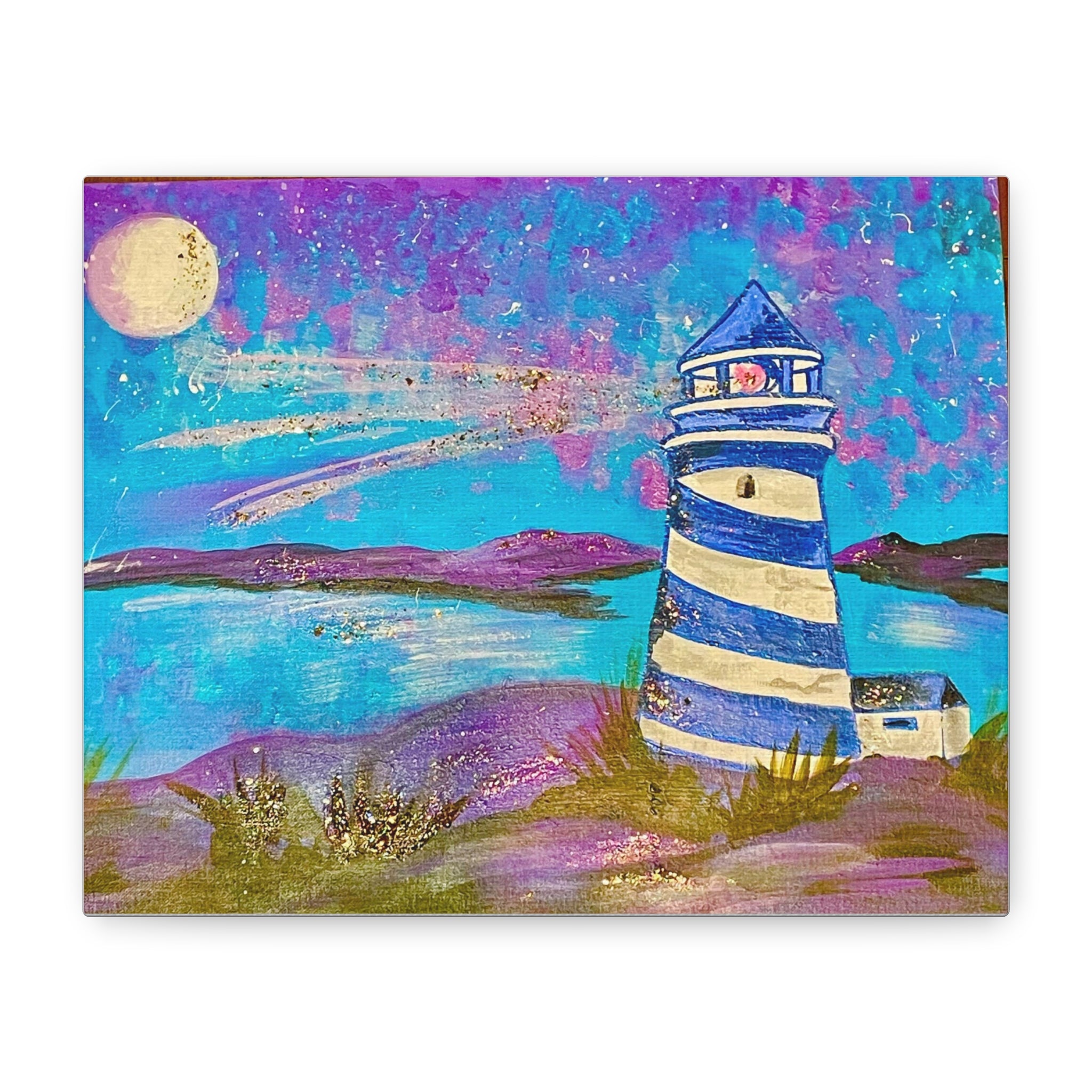 Canvas Art Lighthouse — Paint N' Sip Collection by Joy Carothers (Matte Stretched 1.25")