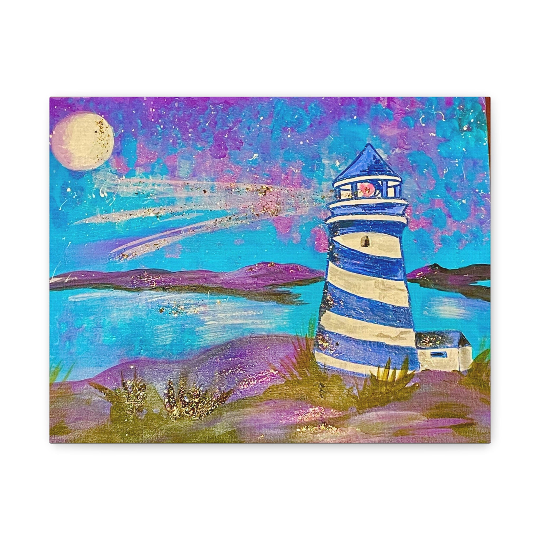Canvas Art Lighthouse — Paint N' Sip Collection by Joy Carothers (Matte Stretched 1.25")