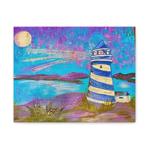 Canvas Art Lighthouse — Paint N' Sip Collection by Joy Carothers (Matte Stretched 1.25")