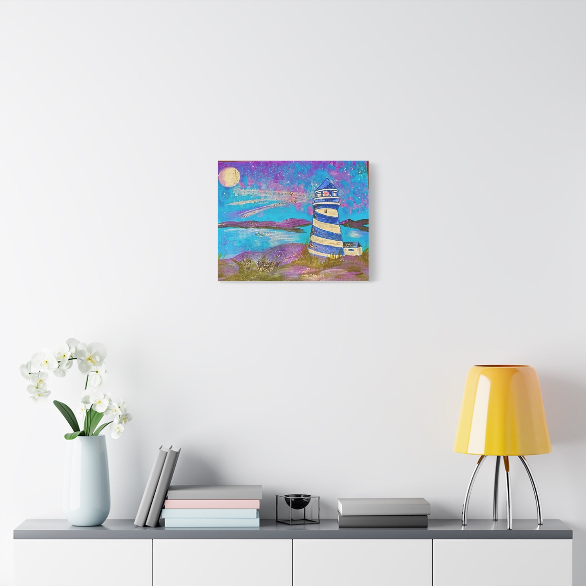 Canvas Art Lighthouse — Paint N' Sip Collection by Joy Carothers (Matte Stretched 1.25")