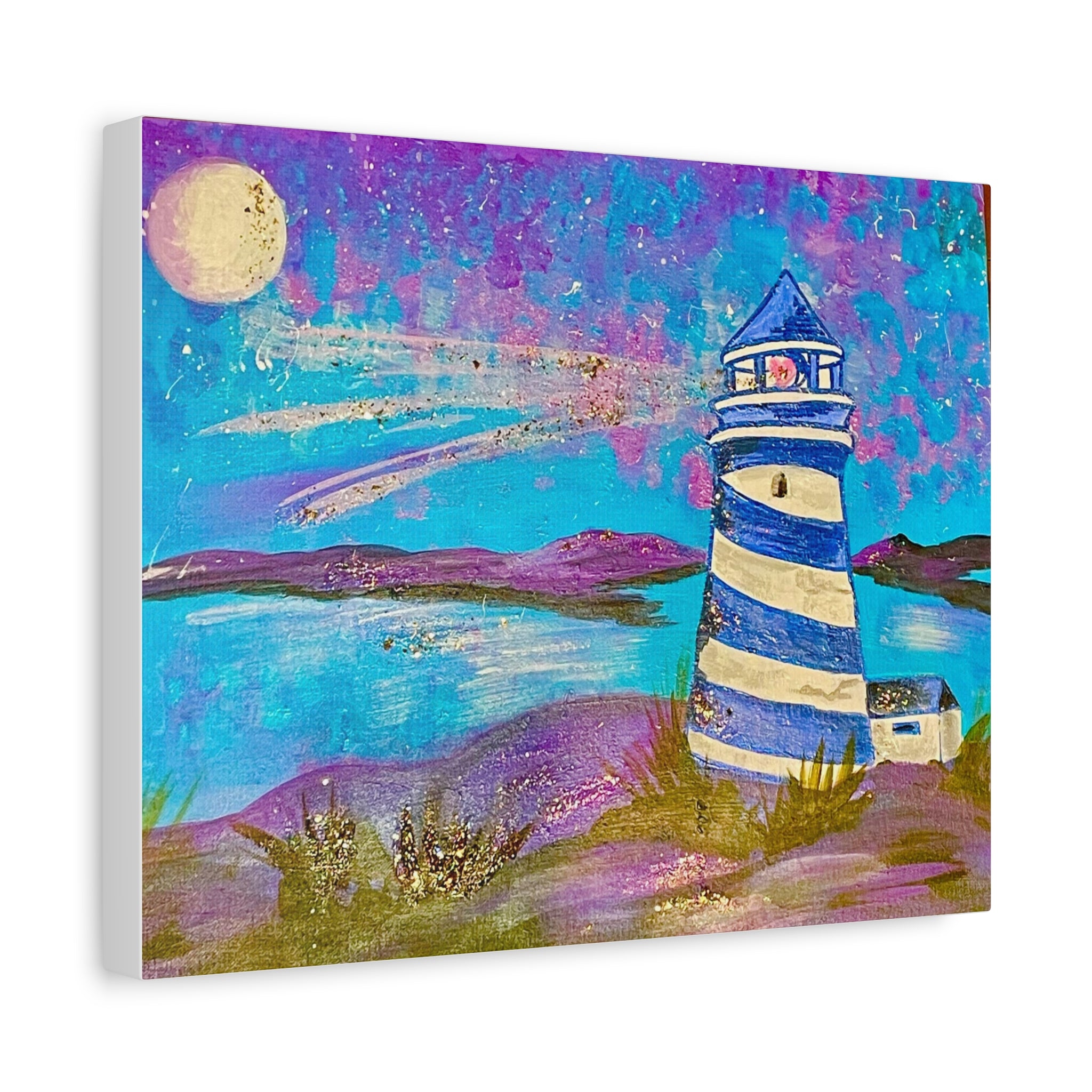 Canvas Art Lighthouse — Paint N' Sip Collection by Joy Carothers (Matte Stretched 1.25")